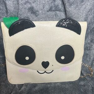 Betsey Johnson Panda Face Shoulder Bag - Cream and Black